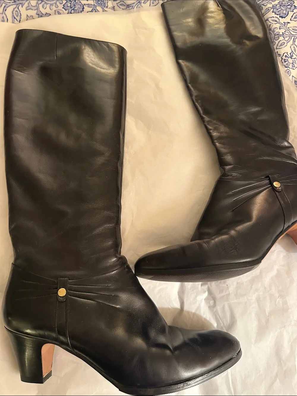 Vintage Ferragamo Women’s Leather Riding Boots 9B